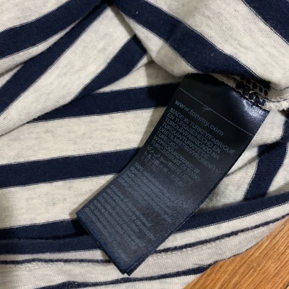 Tommy Hilfiger striped tee 100% cotton GUC - Picture 4 of 5